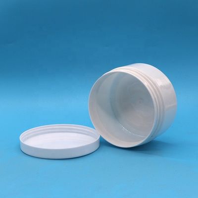 Plastic Cap Material 8oz Custom Plastic Jar Round Shape Wide Mouth Container with Lids