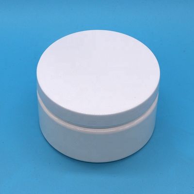 Plastic Cap Material 8oz Custom Plastic Jar Round Shape Wide Mouth Container with Lids