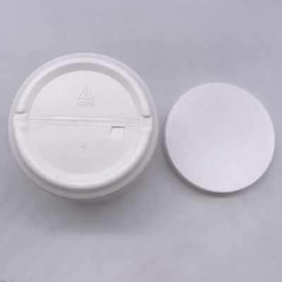 UV Proof 350ml HDPE Material Plastic Jar for Cosmetic Cream Customizable Logo WHITE