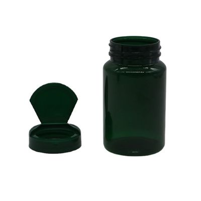 150ML PET capsule pill tablet leakproof bottle with flip top cap customized and degradable