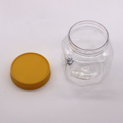 200ml PET Octagon Food Jar for Nuts Kernels Customizable Color Plastic Bottle