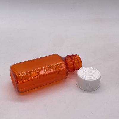 Accurate Dosage 2OZ Plastic Medicine Bottle with Child Resistant Cap and Measurement Scale