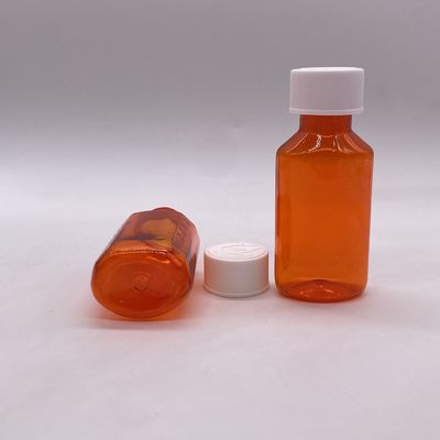 Accurate Dosage 2OZ Plastic Medicine Bottle with Child Resistant Cap and Measurement Scale