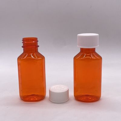 Accurate Dosage 2OZ Plastic Medicine Bottle with Child Resistant Cap and Measurement Scale