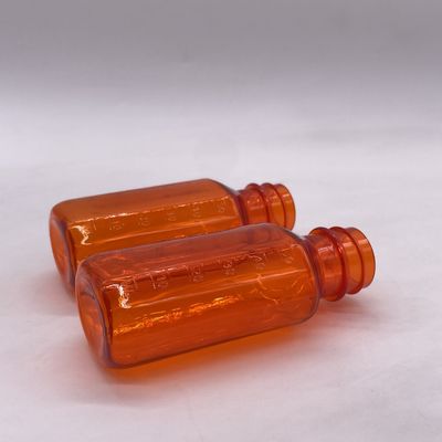 Accurate Dosage 2OZ Plastic Medicine Bottle with Child Resistant Cap and Measurement Scale