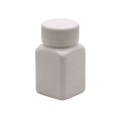Small Capacity 50cc HDPE Sterile Square Plastic Bottle with Screw Cap Customized