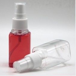 Clear Hand Sanitizer Leak Proof Bottles with 30ml Capacity and Fine Mist Spray Square