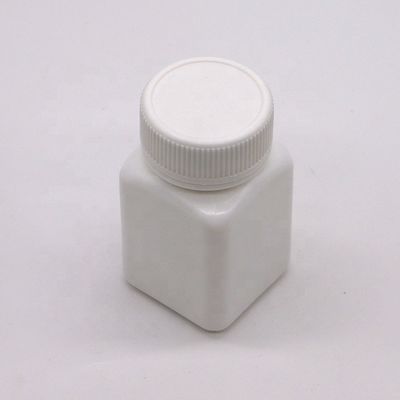 Small Capacity 50cc HDPE Sterile Square Plastic Bottle with Screw Cap Customized