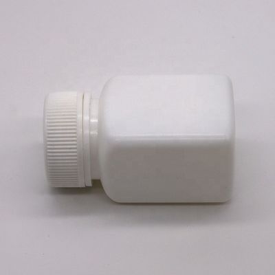 Small Capacity 50cc HDPE Sterile Square Plastic Bottle with Screw Cap Customized