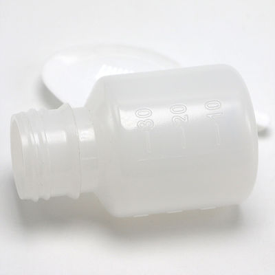PE Transparent Plastic Bottle for Measuring Liquid Medicine 30mL Capacity and Spoon