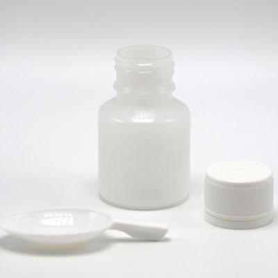 PE Transparent Plastic Bottle for Measuring Liquid Medicine 30mL Capacity and Spoon