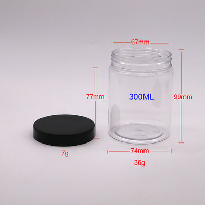 300cc PET Wide Mouth Plastic Food Storage Bottles with Aluminium Lid for Tasty Snacks