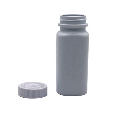 120cc HDPE Square Drug Grade Plastic Pill Capsule Tablet Refillable Bottle for Medicine