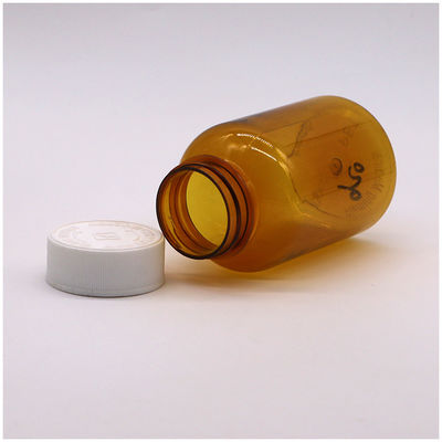 180ML PET Amber Plastic Bottle with CRC Screw Cap for Capsule Pill Tablet 6OZ/180ML