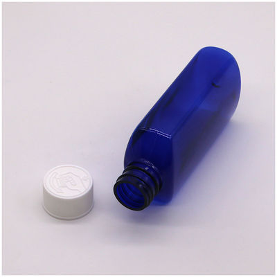 Base Material PET 120ML Square Sterile Cough Syrup Oral Liquid Bottle Child Safety Cap