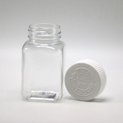 100ML PET Square Jar Pharma's Long-Lasting for Candy Sugar Storage