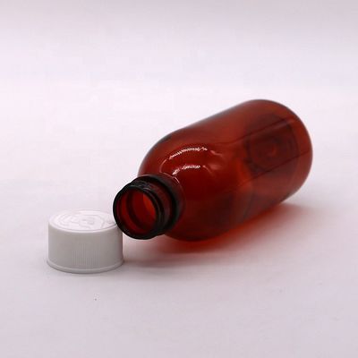 CRC Cap PET Square Sterile Cough Syrup Oral Liquid Bottle Container for Medicine 120ML/4OZ