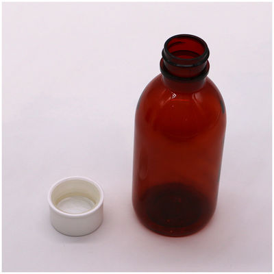 CRC Cap PET Square Sterile Cough Syrup Oral Liquid Bottle Container for Medicine 120ML/4OZ