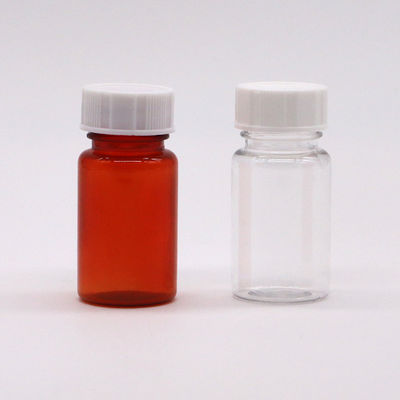 Collar Material PET 15mL Round Shape Plastic Bottle for Solid Tablet Capsule Storage