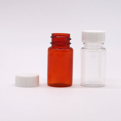 Collar Material PET 15mL Round Shape Plastic Bottle for Solid Tablet Capsule Storage