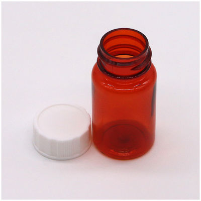 Collar Material PET 15mL Round Shape Plastic Bottle for Solid Tablet Capsule Storage