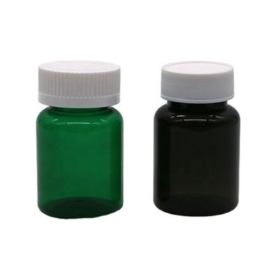 50cc 32mm Neck PET Plastic Pill Bottles Capsule Vials with Child Resistant Cap PET Base Material