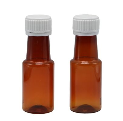 70ml PET Amber Maple Cough Syrup Oral Liquid Bottle Container for Liquid Medicine