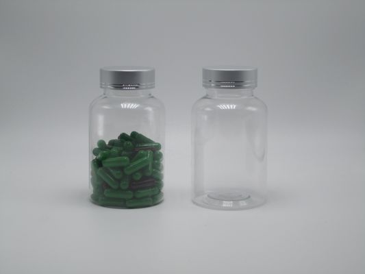 PET Plastic Bottle Boston Round White/Transparent Medicine Containers with Child Resistant Lids