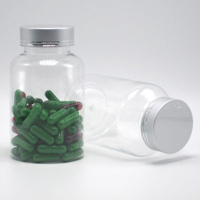 Transparent 175ml PET Plastic Bottle Boston Round for Customized Color Medicine Containers