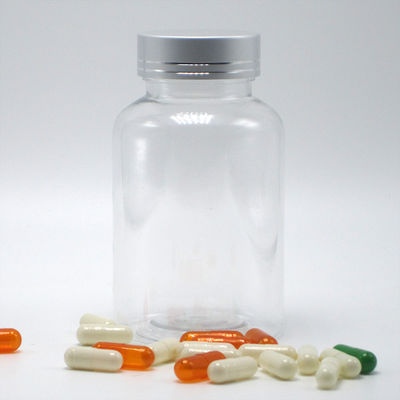 Transparent 175ml PET Plastic Bottle Boston Round for Customized Color Medicine Containers