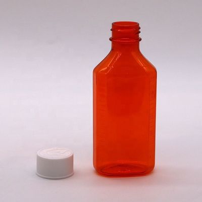 Custom Color Translucent PET Plastic Oral Liquid Syrup Bottle with Measuring Scale