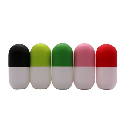 250ML/8OZ HDPE Two Layer PET Bright Capsule Shape Screw Cap Medicine Hot Stamping OEM .ODM