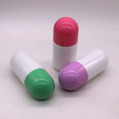 250ML/8OZ HDPE Two Layer PET Bright Capsule Shape Screw Cap Medicine Hot Stamping OEM .ODM