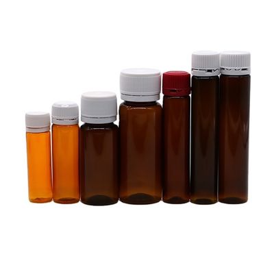 Food Grade 30mL PET Round Shape Slim Oral Liquid Plastic Bottle with Tamper-proof Lids