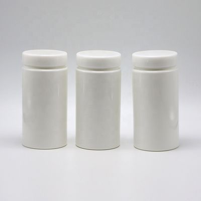 PE Plastic 200mL Straight Cylinder Shape Medicine Pharmacy Bottles with Aluminum Lids