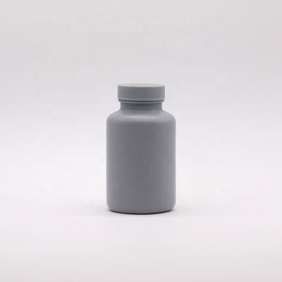 Matte 200ml HDPE Silver Gray Plastic Bottle for Customizable Solid Medicine Packaging