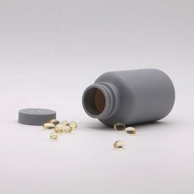 Matte 200ml HDPE Silver Gray Plastic Bottle for Customizable Solid Medicine Packaging