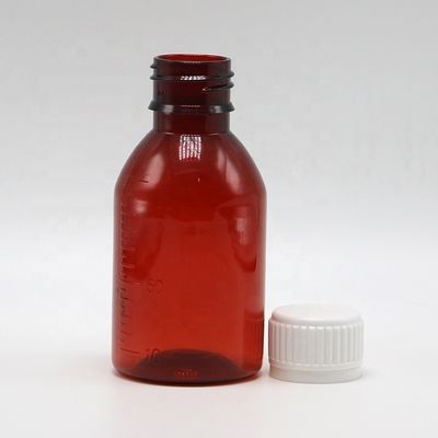 Customized Logo Pharmaceutical Grade 100ml PET Cough Syrup Bottle with Screw Cap
