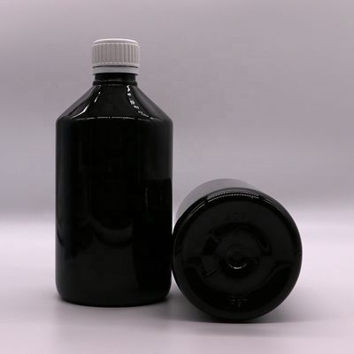 500mL/16.9oz PET Plastic Syrup Bottle Liquid Supplement Medicine Container with Lids