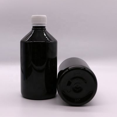 500mL/16.9oz PET Plastic Syrup Bottle Liquid Supplement Medicine Container with Lids