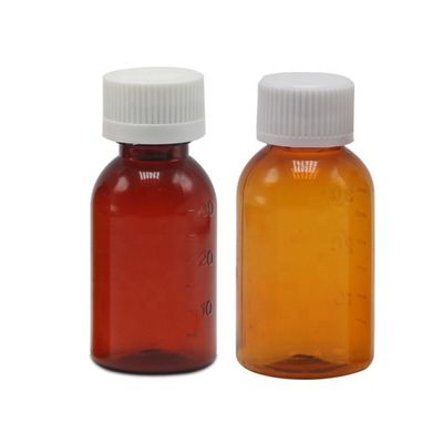 Top-Grade Tobacco Oil 30ml PET Amber Plastic Syrup Liquid Bottle with Screw Cap