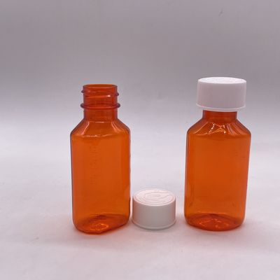 60ml PET Plastic Medicine Liquid Bottle with Child Resistant Cap and Screen Printing