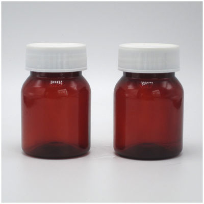 Travel Pill Packaging Jar 50ml Empty Portable Plastic Pill Bottles with White Screw Cap
