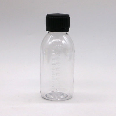 SCREW CAP PET Scaled Bottle for 100ML/60ML Syrup Base Material PET Tamper Evident Caps