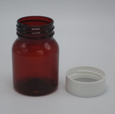 Travel Pill Packaging Jar 50ml Empty Portable Plastic Pill Bottles with White Screw Cap