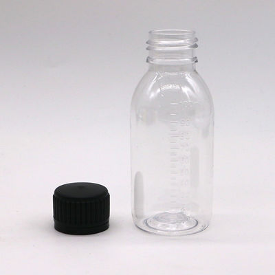 SCREW CAP PET Scaled Bottle for 100ML/60ML Syrup Base Material PET Tamper Evident Caps