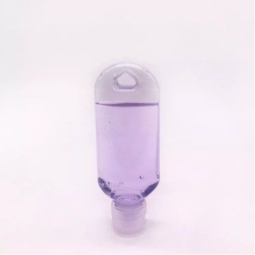 Clear 50mL PET Hand Wash Container Portable Refillable Empty Travel Squeeze Bottle with Hook