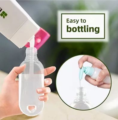 Clear 50mL PET Hand Wash Container Portable Refillable Empty Travel Squeeze Bottle with Hook