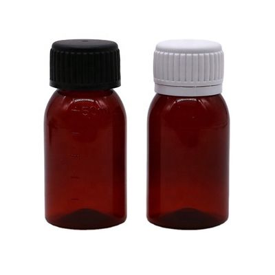 Tamper Evident Cap 50ML PET Cough Syrup Bottle for Oil Lubricating Oral Liquid Storage