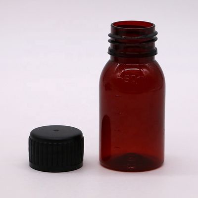 Tamper Evident Cap 50ML PET Cough Syrup Bottle for Oil Lubricating Oral Liquid Storage